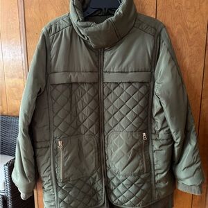 Olive Green Quilted Jacket!